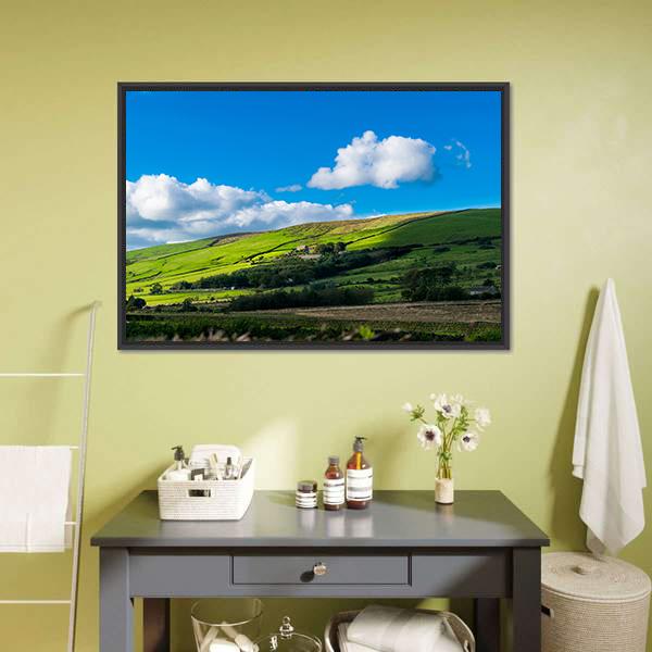 Forest Of Bowland Canvas Wall Art-1 Piece-Floating Frame-24" x 16"-Tiaracle