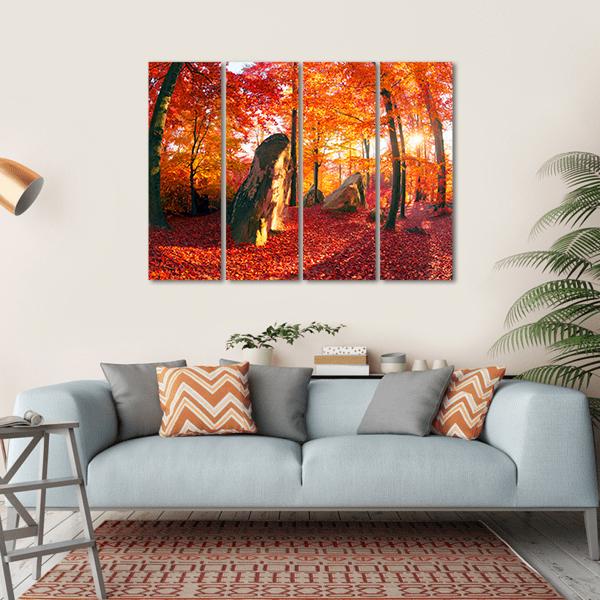 Forest Of The Carpathians Canvas Wall Art-4 Horizontal-Gallery Wrap-34" x 24"-Tiaracle