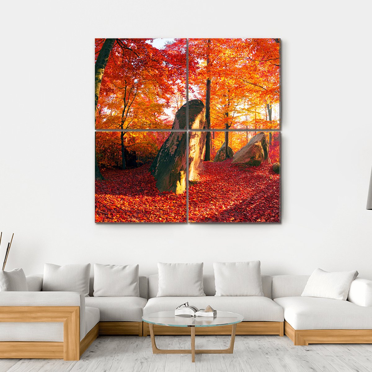 Forest Of The Carpathians Canvas Wall Art-4 Square-Gallery Wrap-17" x 17"-Tiaracle
