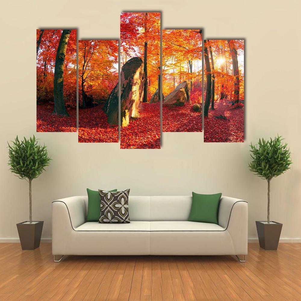 Forest Of The Carpathians Canvas Wall Art-5 Pop-Gallery Wrap-47" x 32"-Tiaracle