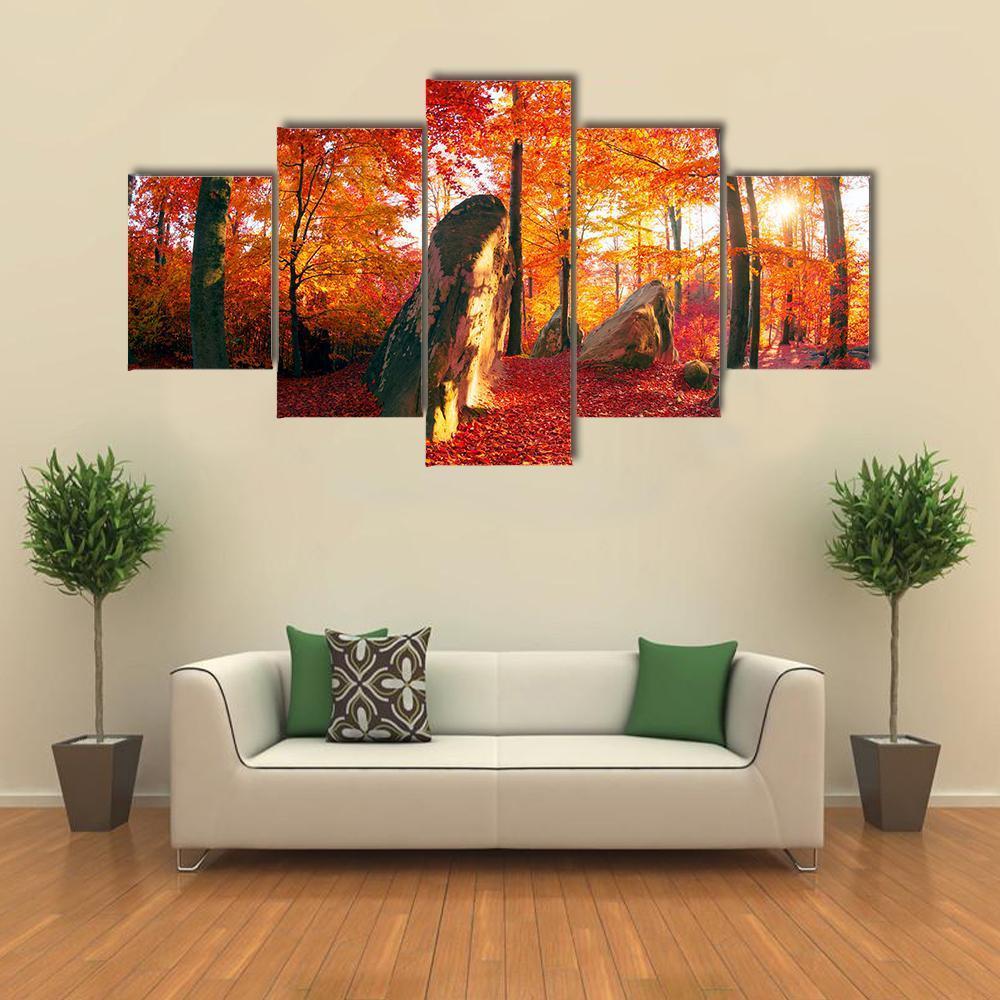 Forest Of The Carpathians Canvas Wall Art-5 Star-Gallery Wrap-62" x 32"-Tiaracle