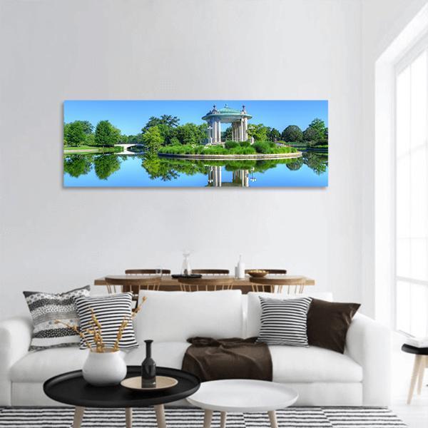 Forest Park St. Louis Panoramic Canvas Wall Art-3 Piece-25" x 08"-Tiaracle