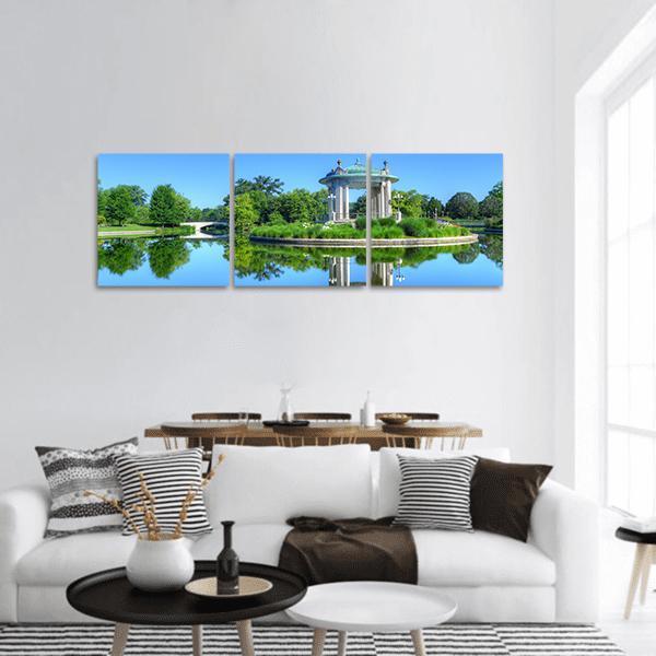 Forest Park St. Louis Panoramic Canvas Wall Art-3 Piece-25" x 08"-Tiaracle