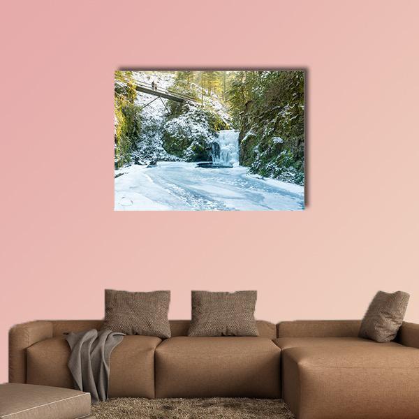 Baden In Winter Canvas Wall Art-1 Piece-Gallery Wrap-48" x 32"-Tiaracle