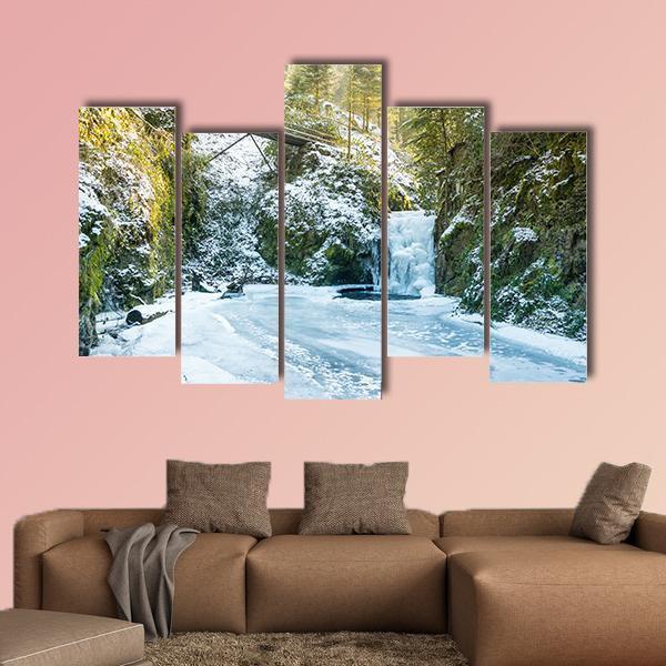 Baden In Winter Canvas Wall Art-5 Pop-Gallery Wrap-47" x 32"-Tiaracle