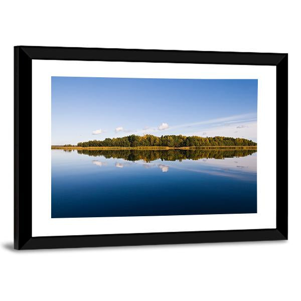 Forest With Lake Russia Canvas Wall Art-3 Horizontal-Gallery Wrap-25" x 16"-Tiaracle