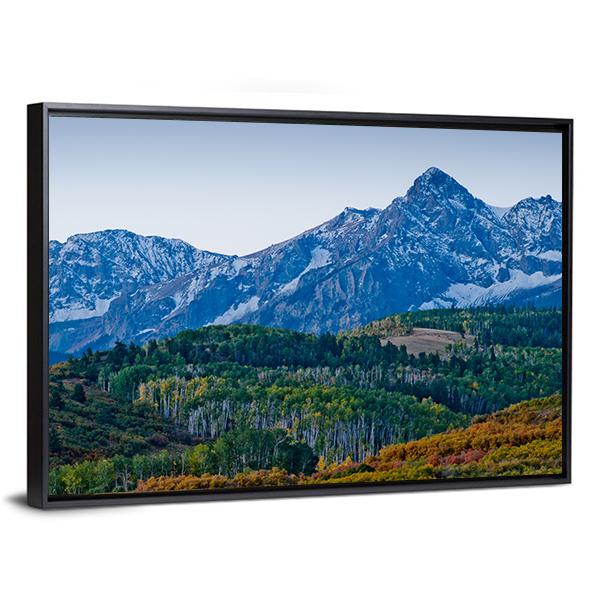 Forest With Mountain Dallas Canvas Wall Art-3 Horizontal-Gallery Wrap-25&quot; x 16&quot;-Tiaracle