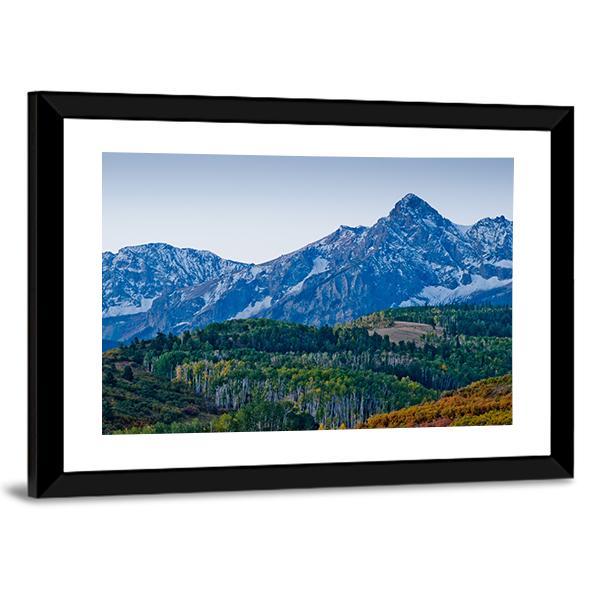Forest With Mountain Dallas Canvas Wall Art-3 Horizontal-Gallery Wrap-25" x 16"-Tiaracle