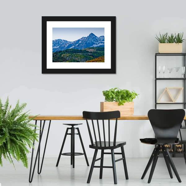 Forest With Mountain Dallas Canvas Wall Art-3 Horizontal-Gallery Wrap-25&quot; x 16&quot;-Tiaracle