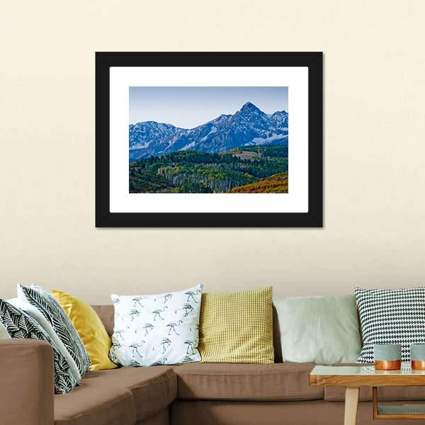 Forest With Mountain Dallas Canvas Wall Art-3 Horizontal-Gallery Wrap-25&quot; x 16&quot;-Tiaracle