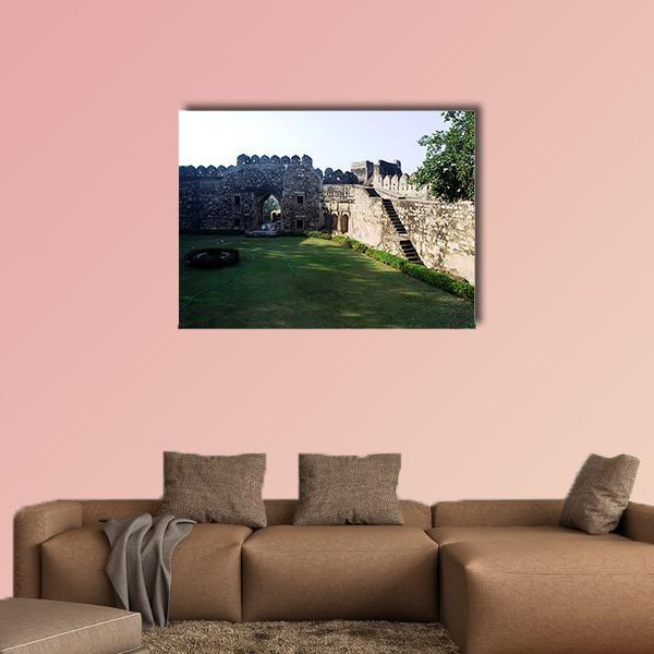 Inside Of Jhansi Fort Canvas Wall Art-1 Piece-Gallery Wrap-48" x 32"-Tiaracle