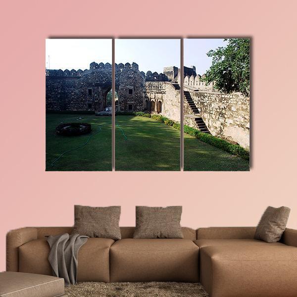 Inside Of Jhansi Fort Canvas Wall Art-3 Horizontal-Gallery Wrap-37" x 24"-Tiaracle