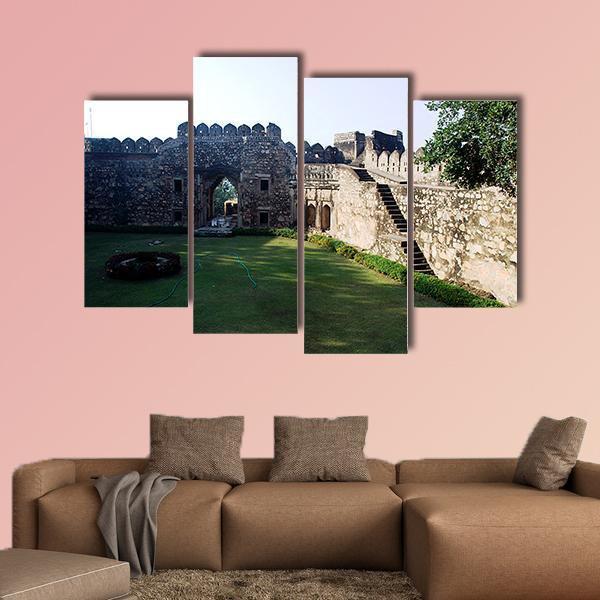 Inside Of Jhansi Fort Canvas Wall Art-4 Pop-Gallery Wrap-50" x 32"-Tiaracle