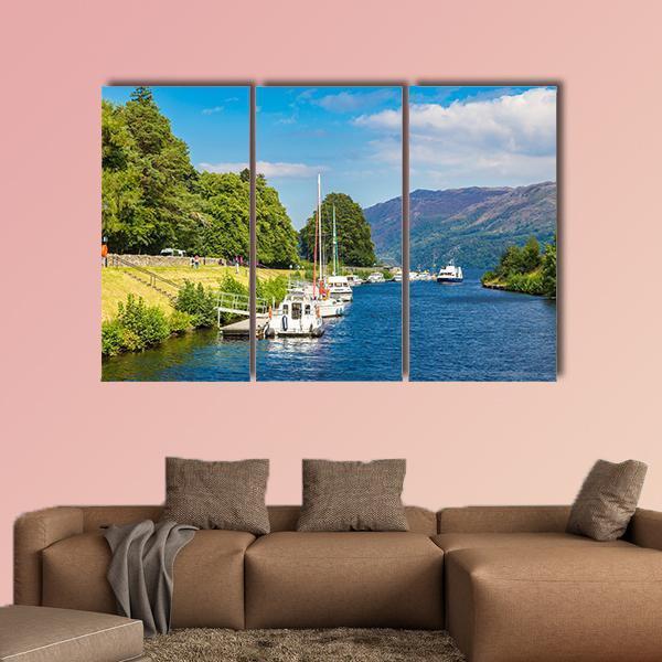 Loch Ness Lake Canvas Wall Art-3 Horizontal-Gallery Wrap-37" x 24"-Tiaracle