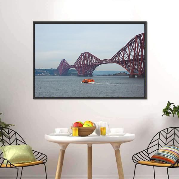 Forth Bridge UK Canvas Wall Art-3 Horizontal-Gallery Wrap-25" x 16"-Tiaracle