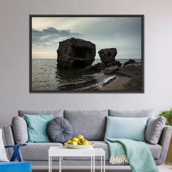 Fortifications At Baltic Sea Coast Canvas Wall Art-3 Horizontal-Gallery Wrap-25" x 16"-Tiaracle