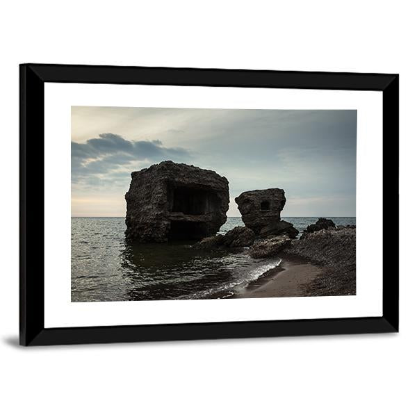 Fortifications At Baltic Sea Coast Canvas Wall Art-3 Horizontal-Gallery Wrap-25" x 16"-Tiaracle