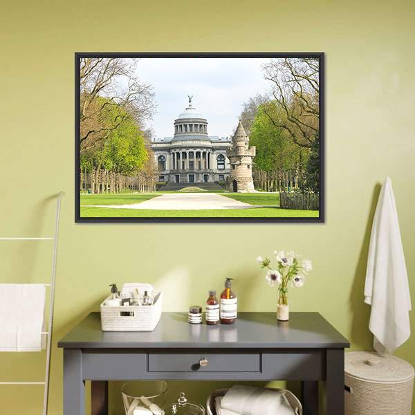 Fortress Tower Brussels Canvas Wall Art-1 Piece-Floating Frame-24" x 16"-Tiaracle