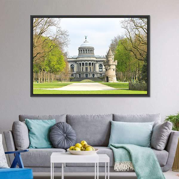 Fortress Tower Brussels Canvas Wall Art-5 Horizontal-Gallery Wrap-22" x 12"-Tiaracle