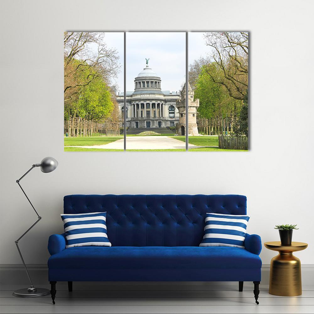 Fortress Tower Brussels Canvas Wall Art-3 Horizontal-Gallery Wrap-37" x 24"-Tiaracle