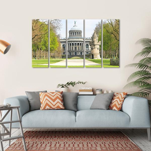 Fortress Tower Brussels Canvas Wall Art-5 Horizontal-Gallery Wrap-22" x 12"-Tiaracle