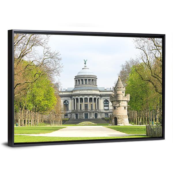 Fortress Tower Brussels Canvas Wall Art-3 Horizontal-Gallery Wrap-25" x 16"-Tiaracle
