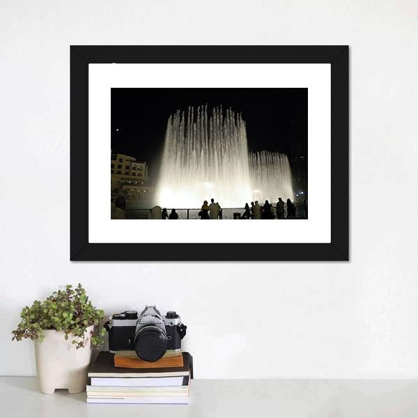 Fountains In Dubai Canvas Wall Art-5 Horizontal-Gallery Wrap-22" x 12"-Tiaracle