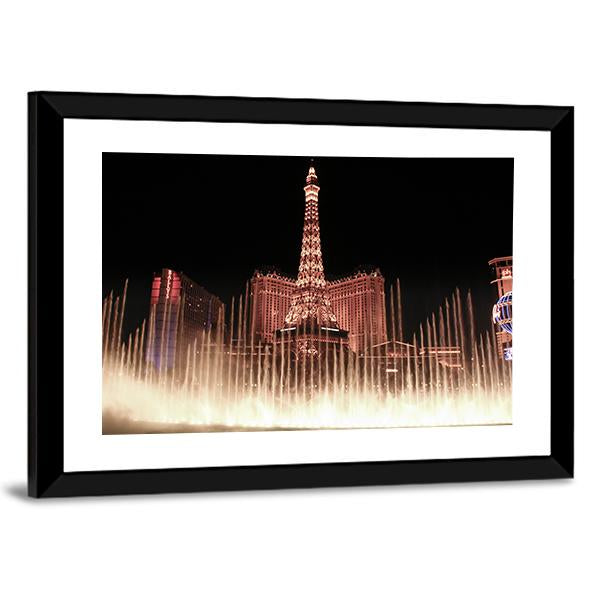 Fountains Of Bellagio Canvas Wall Art-5 Horizontal-Gallery Wrap-22" x 12"-Tiaracle