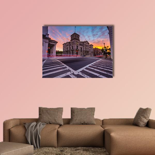 Four Corners In Charleston Canvas Wall Art-1 Piece-Gallery Wrap-48" x 32"-Tiaracle