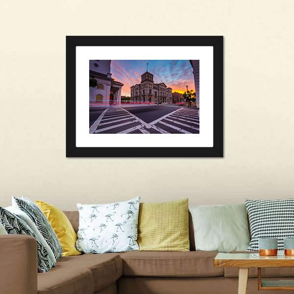 Four Corners In Charleston Canvas Wall Art-3 Horizontal-Gallery Wrap-25" x 16"-Tiaracle