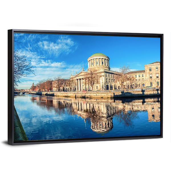 Four Courts In Dublin Canvas Wall Art-3 Horizontal-Gallery Wrap-25" x 16"-Tiaracle