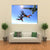 Four Parachutists Jumping Canvas Wall Art-5 Star-Gallery Wrap-62" x 32"-Tiaracle