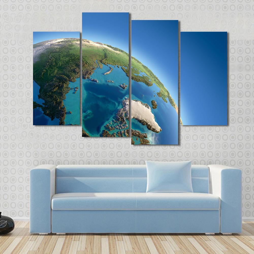Fragment Of Earth Canvas Wall Art-4 Pop-Gallery Wrap-50" x 32"-Tiaracle