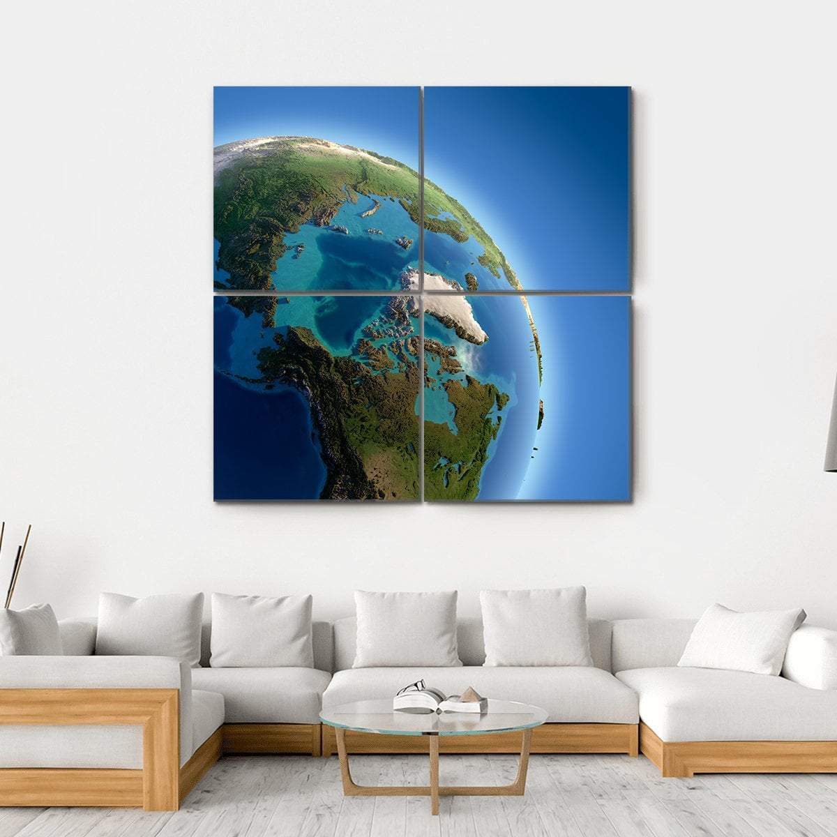 Fragment Of Earth Canvas Wall Art-4 Square-Gallery Wrap-17" x 17"-Tiaracle