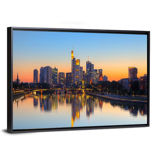 Frankfurt Am Main Canvas Wall Art-3 Horizontal-Gallery Wrap-25" x 16"-Tiaracle
