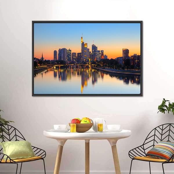 Frankfurt Am Main Canvas Wall Art-3 Horizontal-Gallery Wrap-25" x 16"-Tiaracle