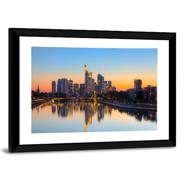 Frankfurt Am Main Canvas Wall Art-3 Horizontal-Gallery Wrap-25" x 16"-Tiaracle
