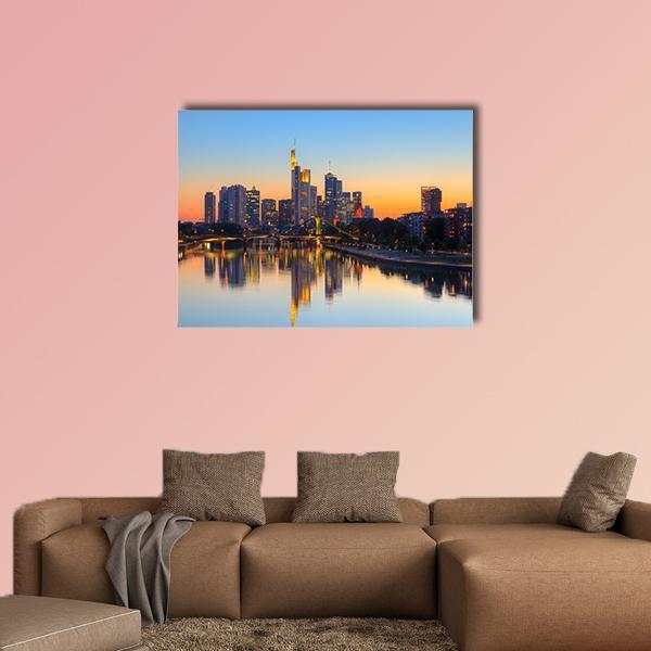 Frankfurt Am Main Canvas Wall Art-1 Piece-Gallery Wrap-48" x 32"-Tiaracle