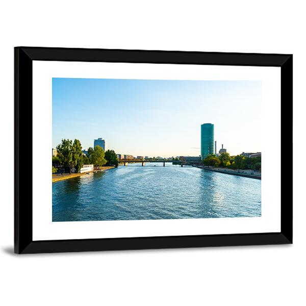 Frankfurt Am Main Skyline Canvas Wall Art-3 Horizontal-Gallery Wrap-25" x 16"-Tiaracle