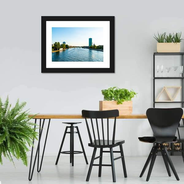 Frankfurt Am Main Skyline Canvas Wall Art-3 Horizontal-Gallery Wrap-25" x 16"-Tiaracle