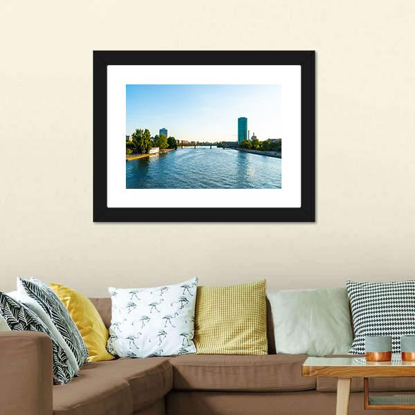 Frankfurt Am Main Skyline Canvas Wall Art-3 Horizontal-Gallery Wrap-25" x 16"-Tiaracle