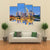 Frankfurt Am Mine At Night Canvas Wall Art-4 Pop-Gallery Wrap-50" x 32"-Tiaracle