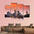 Frankfurt's Skyline After Sunset Canvas Wall Art-4 Pop-Gallery Wrap-50" x 32"-Tiaracle