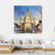 Frauenkirche Church With Rainbow Canvas Wall Art-4 Square-Gallery Wrap-17" x 17"-Tiaracle