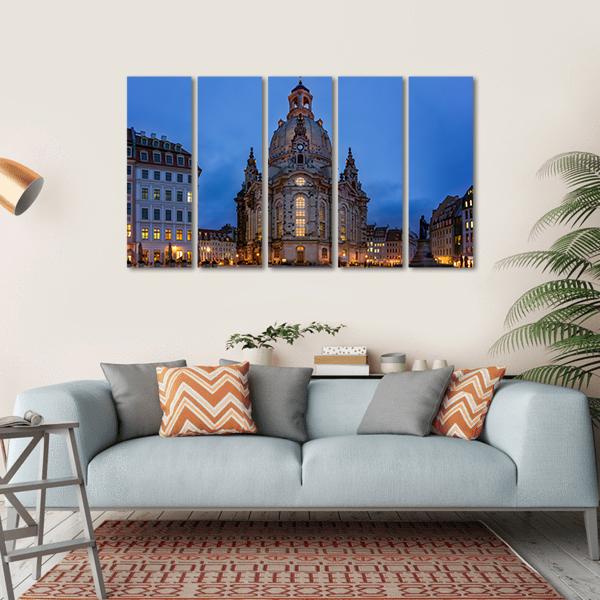 Frauenkirche Dresden Canvas Wall Art-5 Horizontal-Gallery Wrap-22" x 12"-Tiaracle