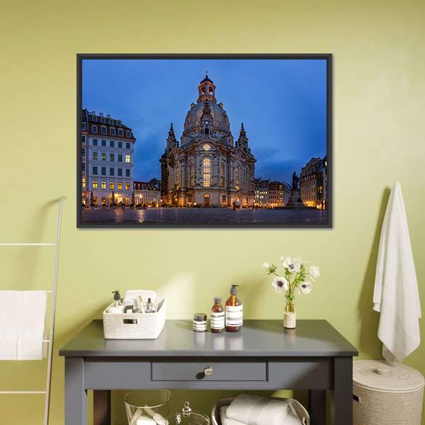 Frauenkirche Dresden Canvas Wall Art-3 Horizontal-Gallery Wrap-25" x 16"-Tiaracle