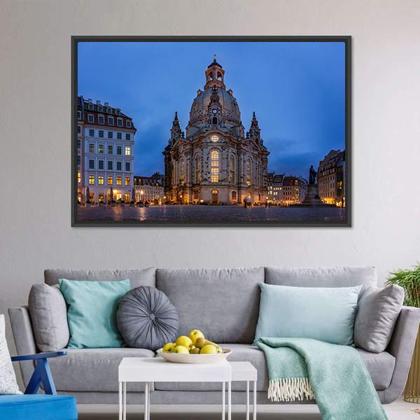 Frauenkirche Dresden Canvas Wall Art-3 Horizontal-Gallery Wrap-25" x 16"-Tiaracle