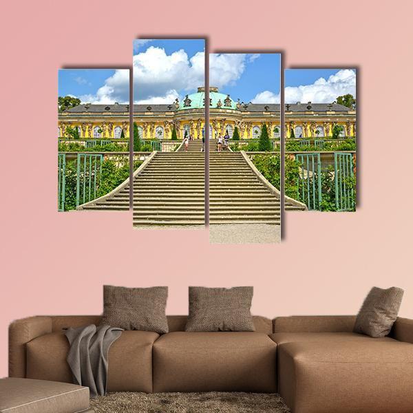 Sanssouci Palace Canvas Wall Art-4 Pop-Gallery Wrap-50" x 32"-Tiaracle