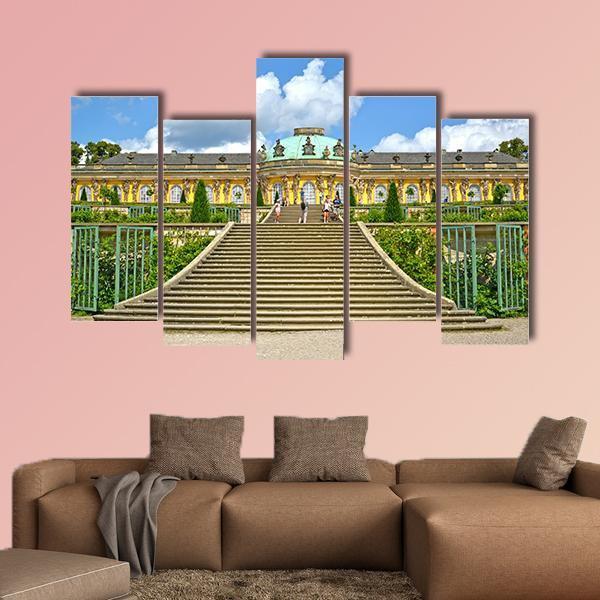 Sanssouci Palace Canvas Wall Art-5 Pop-Gallery Wrap-47" x 32"-Tiaracle