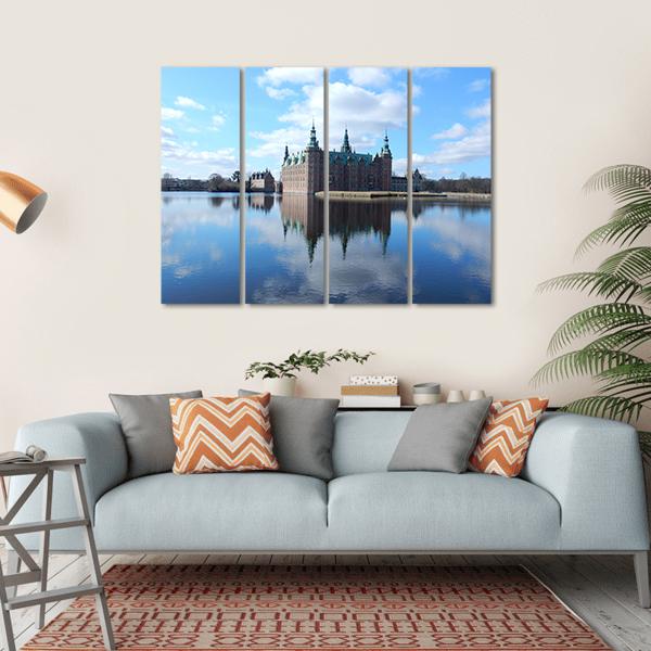 Frederiksborg Castle Denmark Canvas Wall Art-4 Horizontal-Gallery Wrap-34" x 24"-Tiaracle